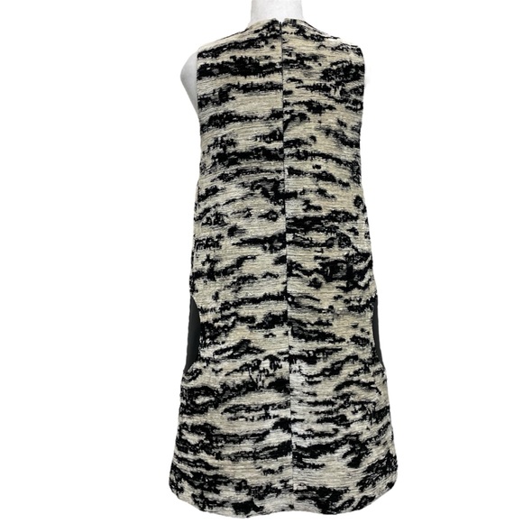 Lisa Perry x Schumacher White & Black Textured Animal Print Mod Style Tunic - Picture 3 of 15